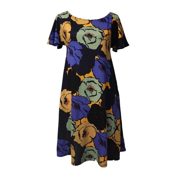 ANTHROPOLOGIE Flutter Sleeve Floral Cut-Out Silk Blend Dress M - Picture 2 of 9